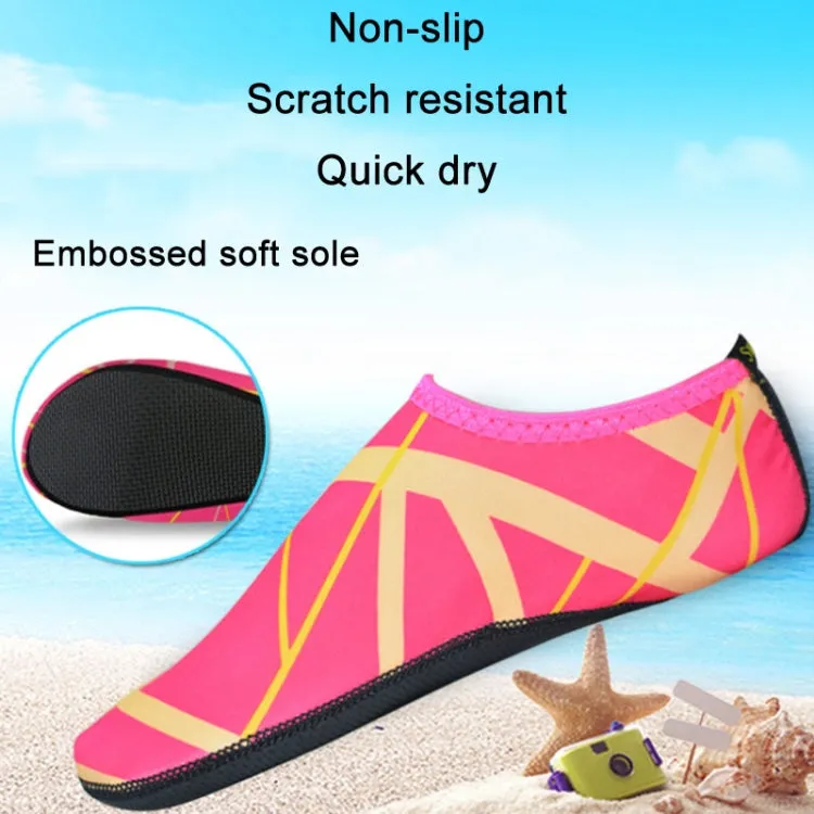 1 Pair Outdoor Snorkeling Non-Slip Soft Bottom Beach Diving Socks, Size: 36-37(Gray Orange)