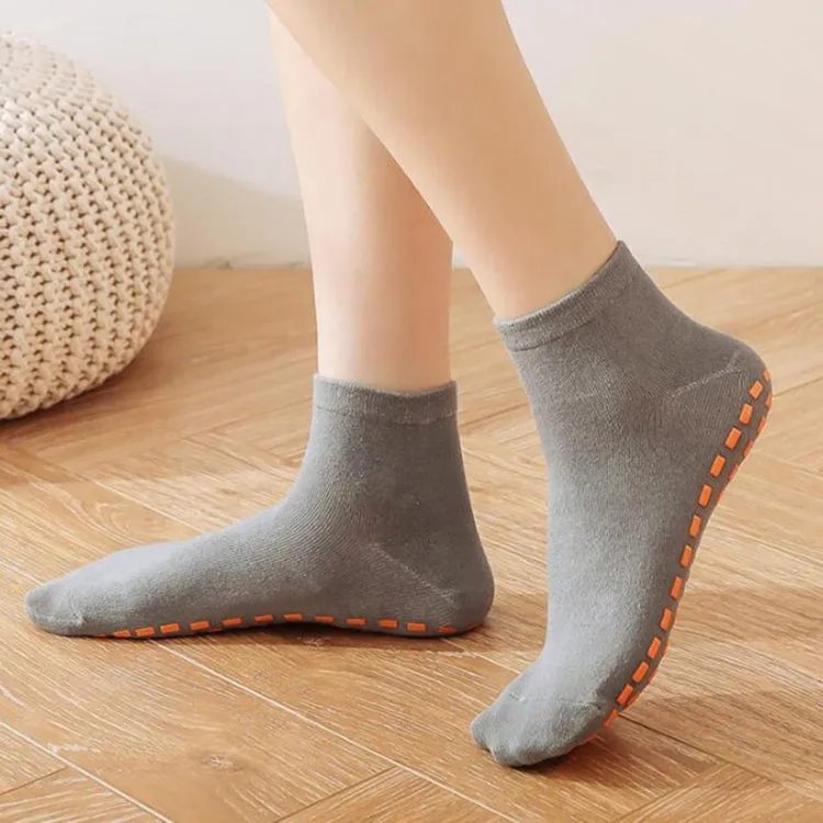 4pairs Trampoline Socks Dotted Rubber Non-slip Floor Socks Yoga Socks, Size: Adult 35-43 Yards(Lake Blue)