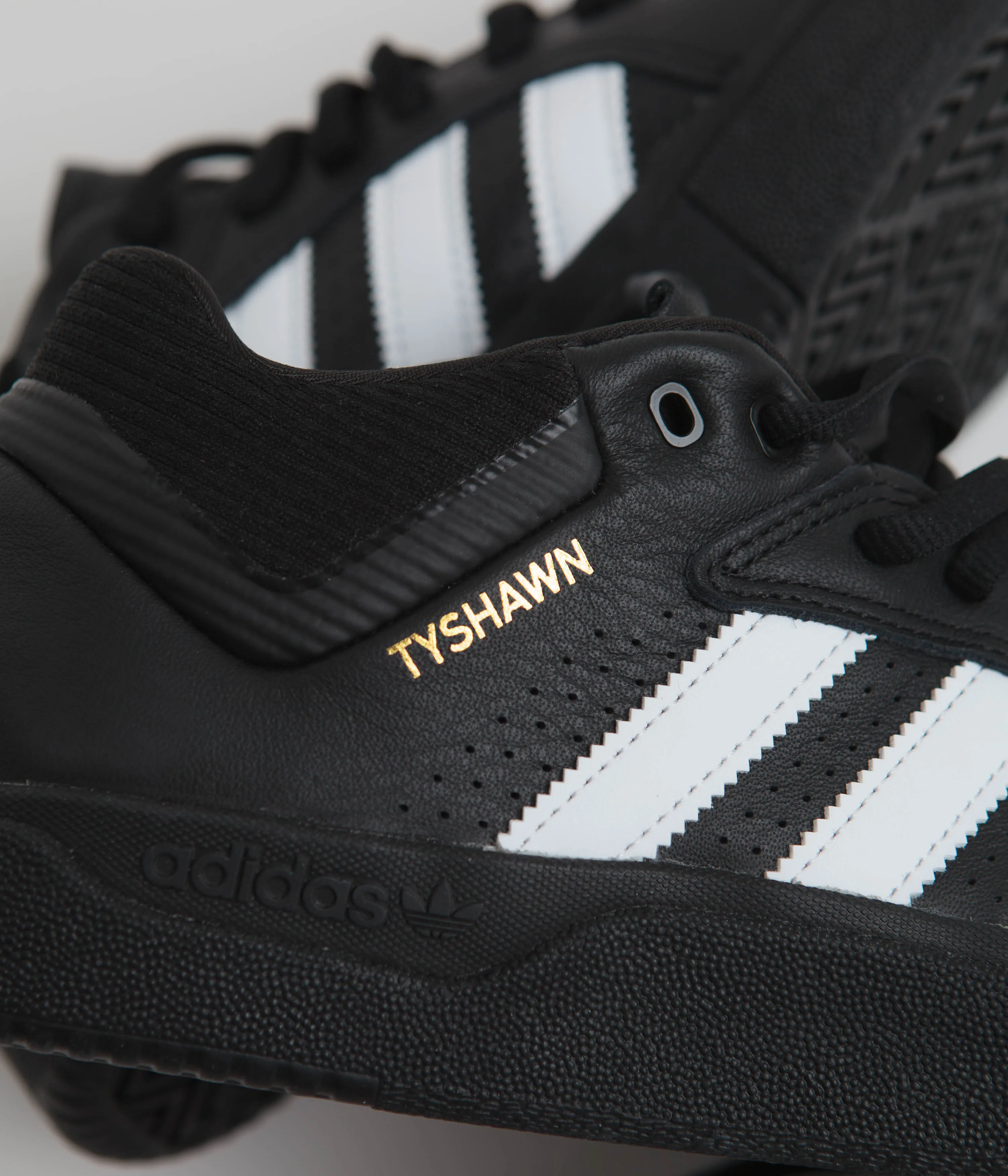 Adidas Tyshawn Shoes - Core Black / FTWR White / Gold Metallic / Black