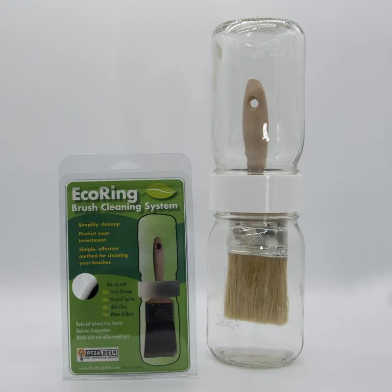 EcoRing 5 in. W X 8.5 in. L Black/White Plastic Paint Brush Cleaning Tool