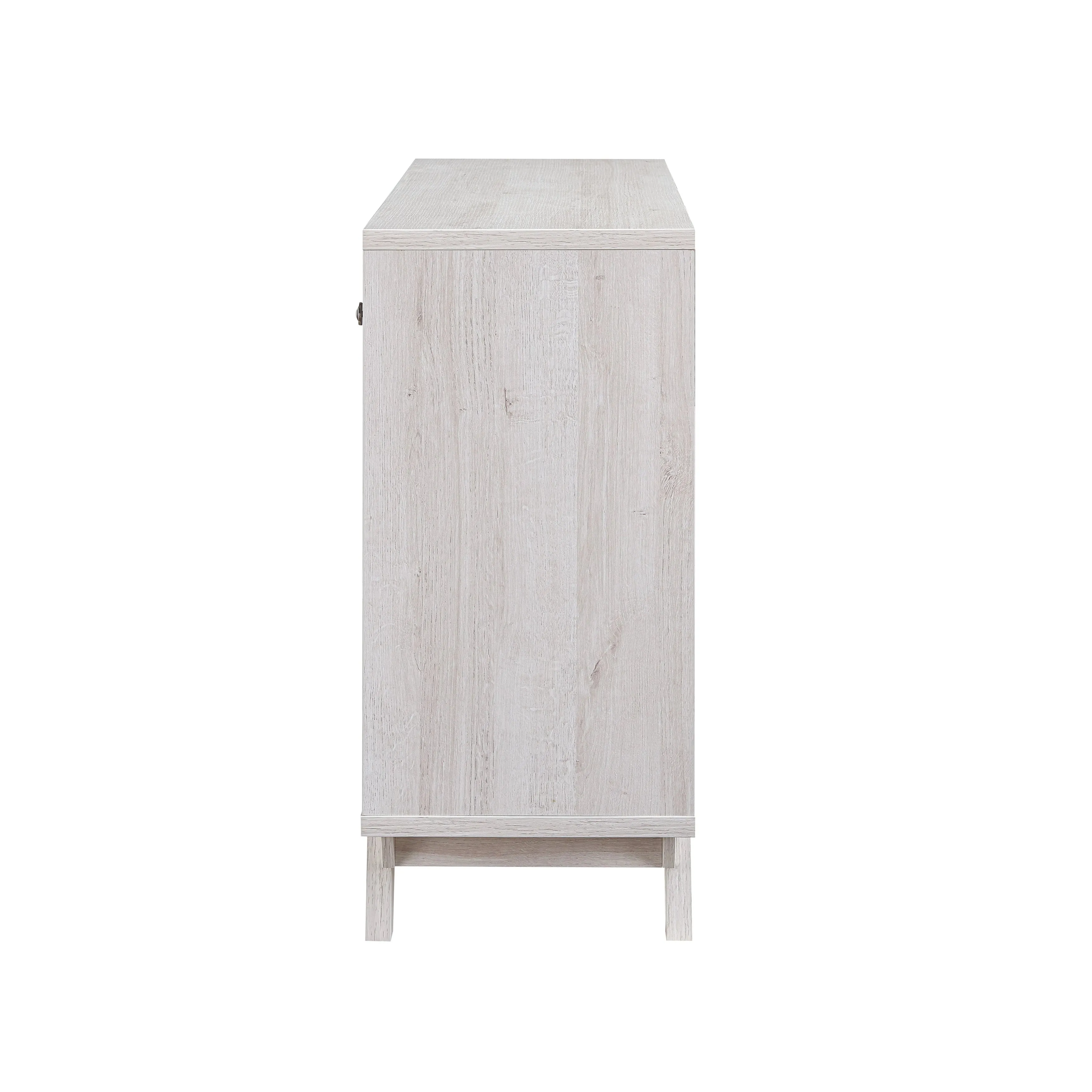 Fairwood Transitional White Oak & Distressed Gray 2-Drawer Wine Bar