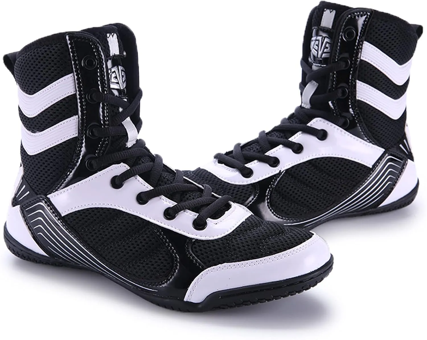 High Traction Men's Youth Women Sports Shoes Boxing Wrestling Shoes High Combat Speed Squat Shoes Mens Weightlifting Fighting Boxing Shoes Non-Slip Training Competition Shoes Gym Boots