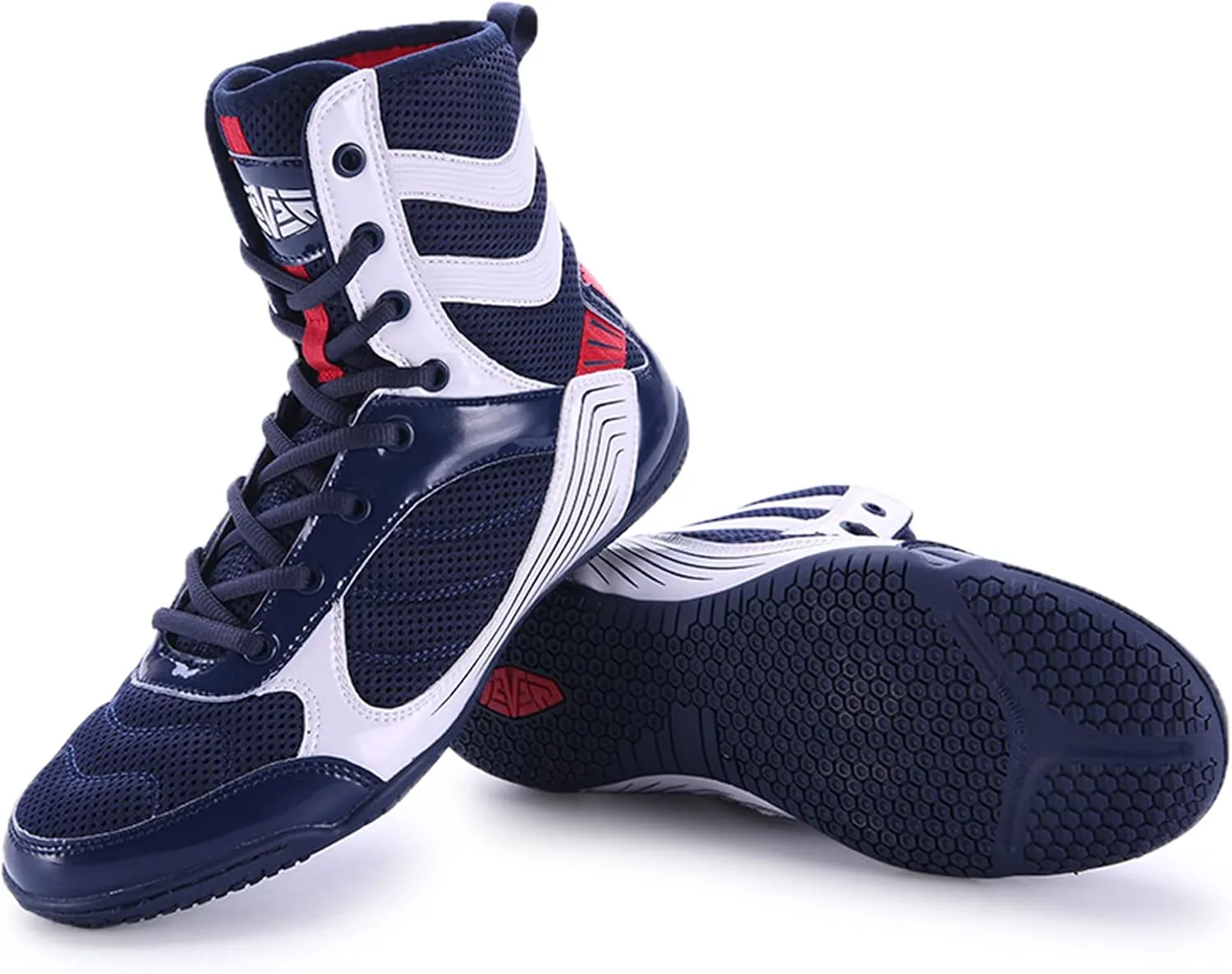 High Traction Men's Youth Women Sports Shoes Boxing Wrestling Shoes High Combat Speed Squat Shoes Mens Weightlifting Fighting Boxing Shoes Non-Slip Training Competition Shoes Gym Boots