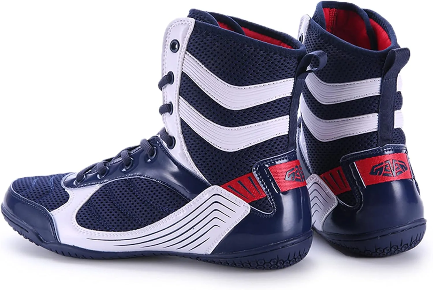 High Traction Men's Youth Women Sports Shoes Boxing Wrestling Shoes High Combat Speed Squat Shoes Mens Weightlifting Fighting Boxing Shoes Non-Slip Training Competition Shoes Gym Boots