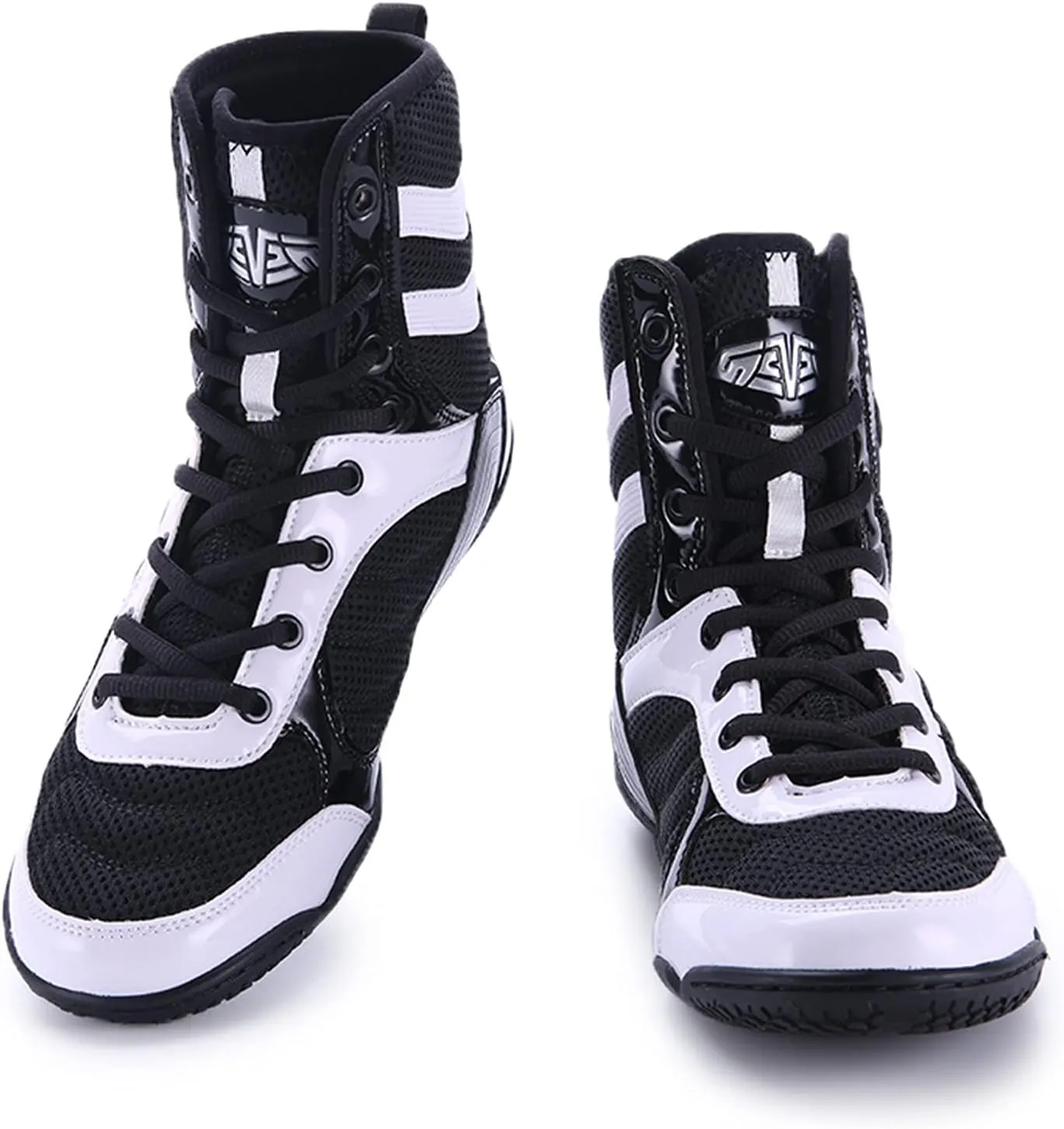 High Traction Men's Youth Women Sports Shoes Boxing Wrestling Shoes High Combat Speed Squat Shoes Mens Weightlifting Fighting Boxing Shoes Non-Slip Training Competition Shoes Gym Boots