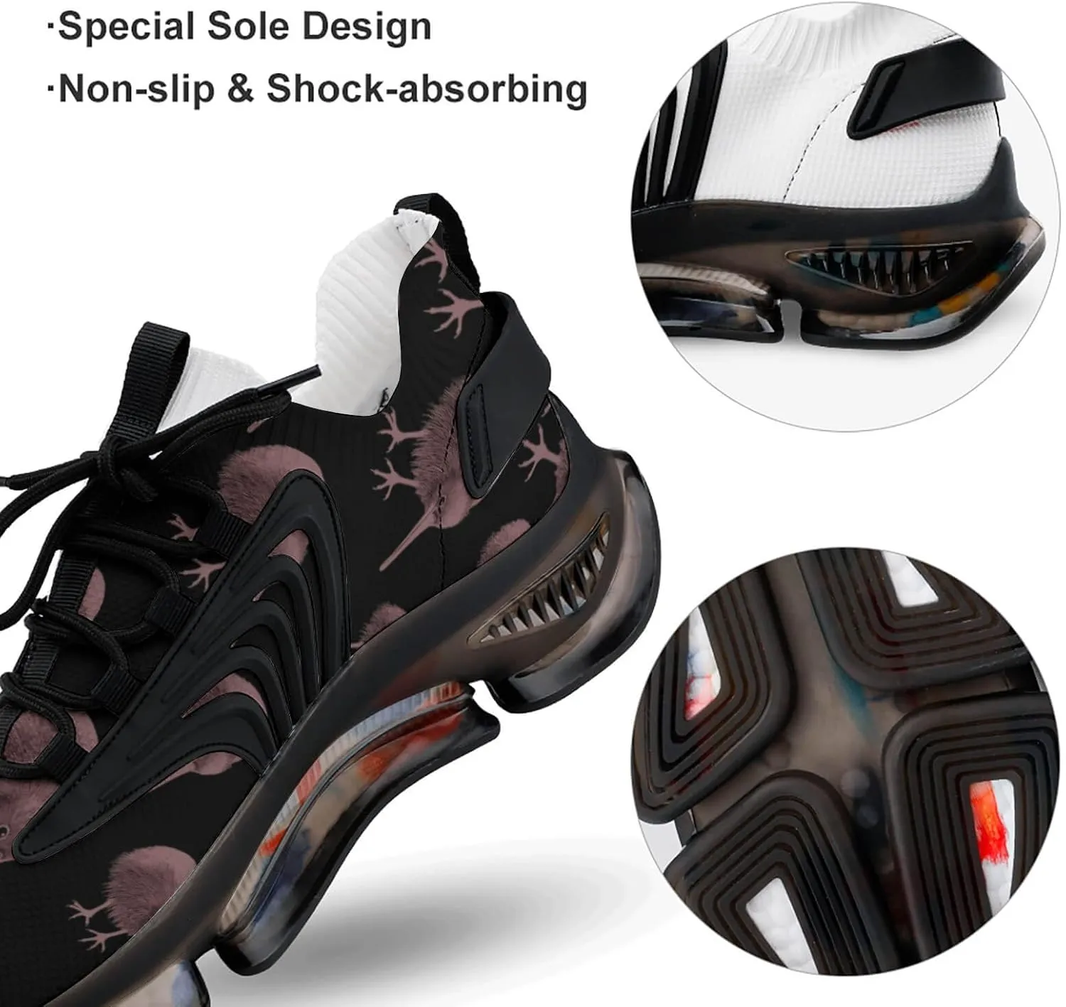 Kiwi Bird Mens Sneakers Running Shoes Lightweight Athletic Shoes for Jogging Walking Gym