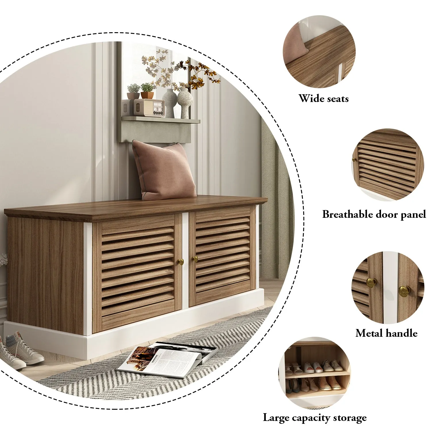 Lacquered Shoe Storage Bench Shoe Bench Storage Shoe Rack Organizer
