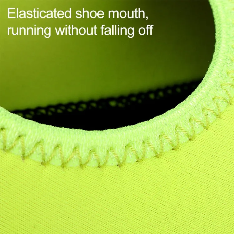 Non-slip Plastic Grain Texture Thick Cloth Sole Solid Color Diving Shoes and Socks, One Pair, Size:XL (Orange)