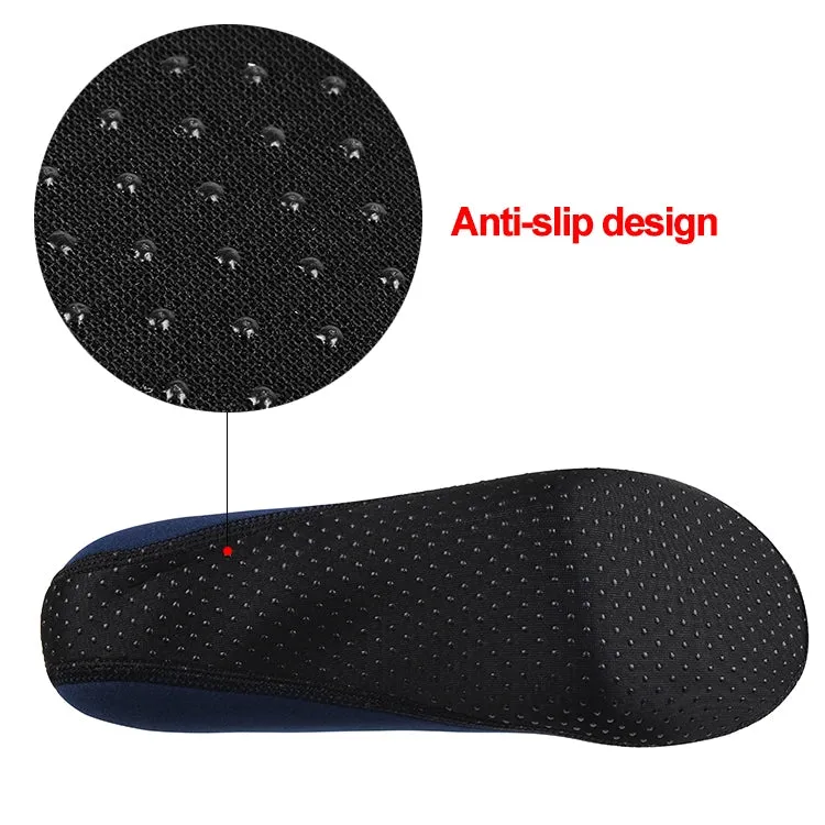 Non-slip Plastic Grain Texture Thick Cloth Sole Solid Color Diving Shoes and Socks, One Pair, Size:XXXL (Black)