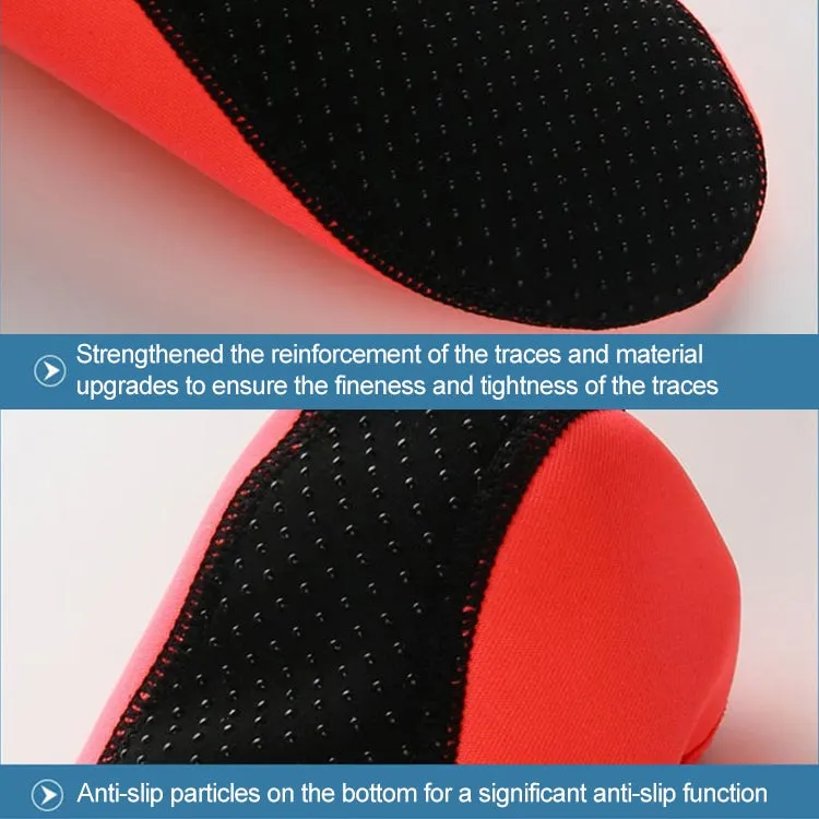 Non-slip Plastic Grain Texture Thick Cloth Sole Solid Color Diving Shoes and Socks, One Pair, Size:XXXL (Black)
