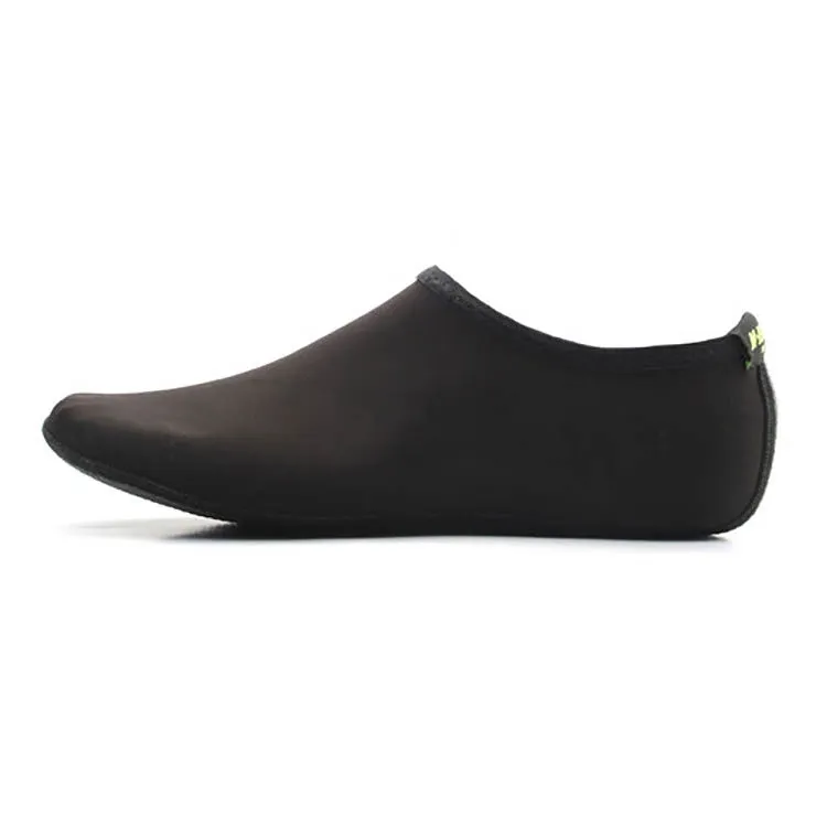 Non-slip Plastic Grain Texture Thick Cloth Sole Solid Color Diving Shoes and Socks, One Pair, Size:XXXL (Black)