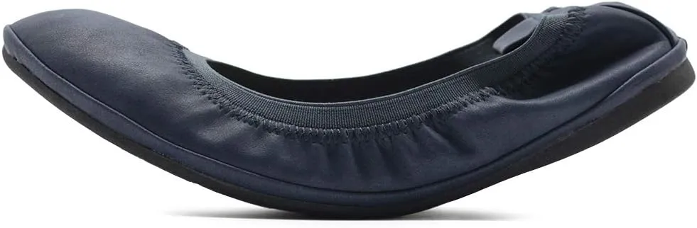 Ollio Women's Shoe Collar Shoe Pull Tab Comfort Ballet Flat
