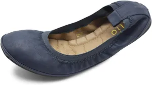 Ollio Women's Shoe Collar Shoe Pull Tab Comfort Ballet Flat