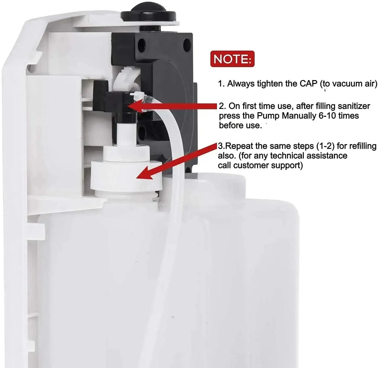 Rechargeable Automatic Hand Sanitizer Machine Dispenser with ABS Plastic 1200ml.