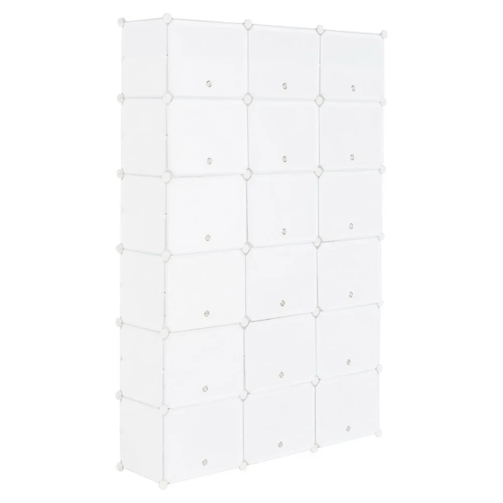 RONSHIN 3 Rows 12-tier Portable Shoe Rack Organizer Shoe Cabinet 122 x 32 x 180cm White