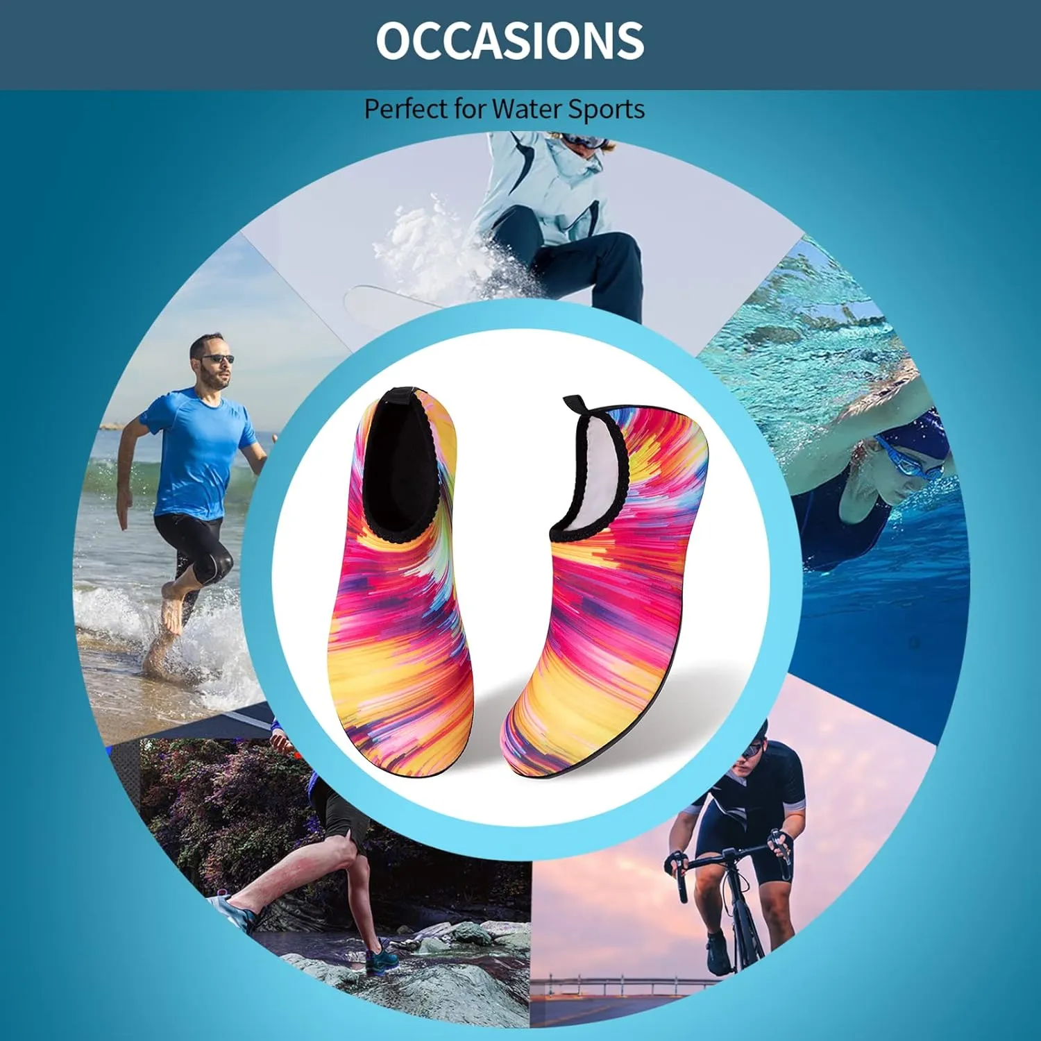 Water Sports Barefoot Women's Men's Outdoor Beach Swimming Aqua Socks