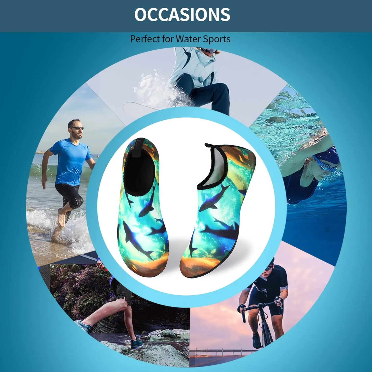 Water Sports Barefoot Women's Men's Outdoor Beach Swimming Aqua Socks