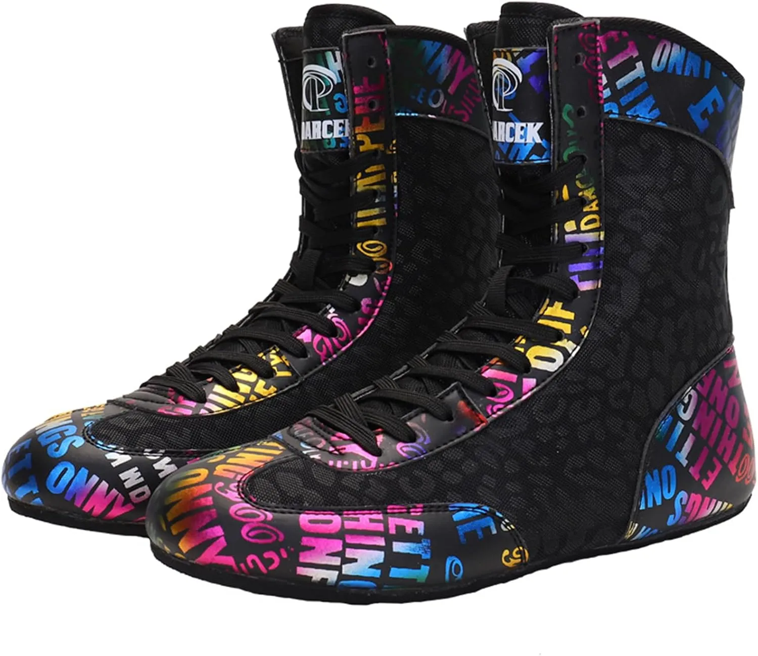 Wrestling Fighting Shoes Boxing Boots Lightweight High Top Rubber Sole Fitness Combat Footwear for Adults